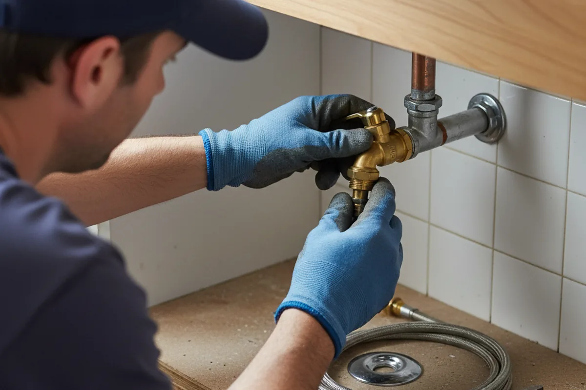 Shutoff valve and fitting work during Emergency Plumbing in Seagrove